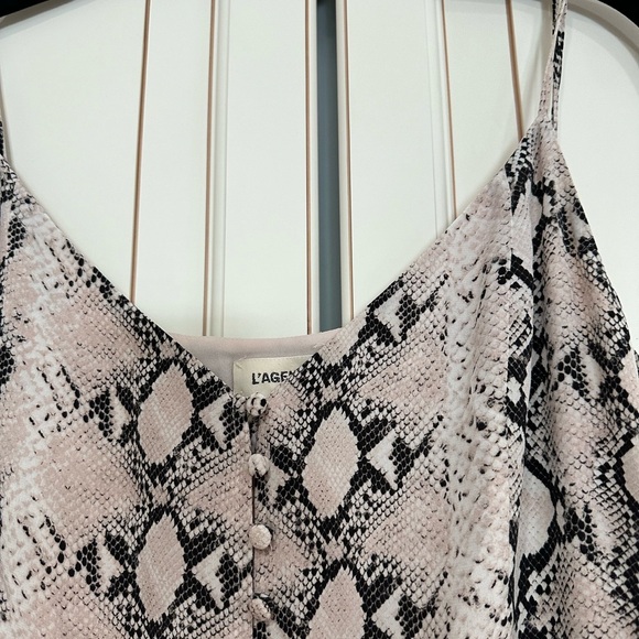 L'AGENCE Romee Silk Maxi Dress - Pink Snake (17) - Picture 9 of 9